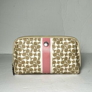 Coach Signature Logo Cosmetic Bag